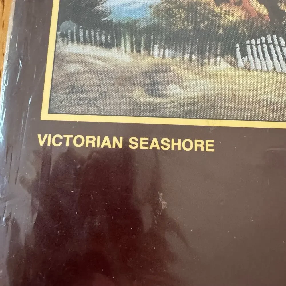 Vintage 1987 Sunset Stitchery 2428 Victorian Seashore 14x20